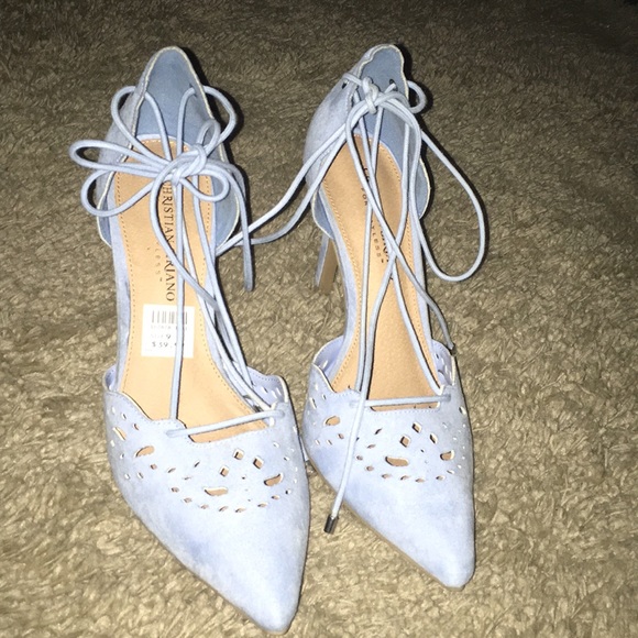 Christian Siriano Shoes - Light blue heels